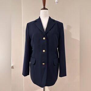 Vintage L.L. Bean Navy Blue and Gold Buttons Women’s Blazer - Size 8p